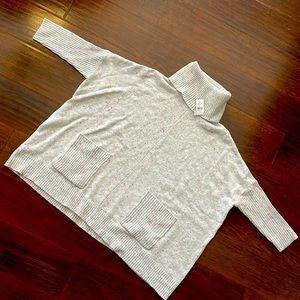 Loft Flocked Poncho Sweater Size XL